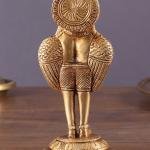 Brass Standing Garuda Idol 6" | Anjali Mudra | 600g Divine Energy & Spiritual Protection | 4.5" Width, 3" Depth | Intricate Detailing | Antique Polish